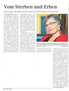 Artikel im Kölner Wochenspiegel; März 2016
